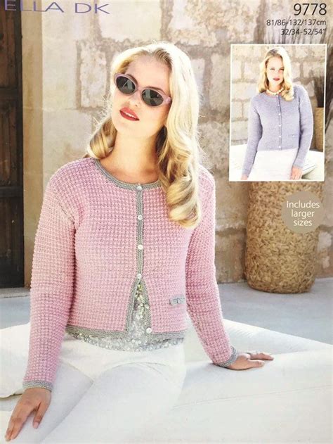 chanel jacket pattern download|Chanel style jacket knitting pattern.